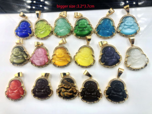 พระพุทธรูปสีม่วงสไตล์ใหม่ BMZ 2025 พร้อมจี้หยก 17 สี หยกเขียว - Product Image 2