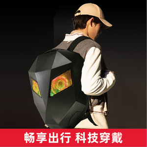 LOY Cross-Border LED Audio Backpack <strong>with</strong> Glowing Eyes <strong>Smart</strong> Cycling Backpack Trendy Cool Motorcycle <strong>Helmet</strong> Direct Manufacturer - Product Image 4