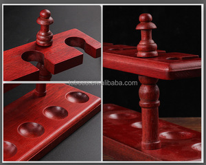 New Design Wholesale Long Red Wood Smoking Pipe Holder Wooden Briar <strong>Tobacco</strong> Smoking Pipe Stand <strong>in</strong> Stock - Product Image 3