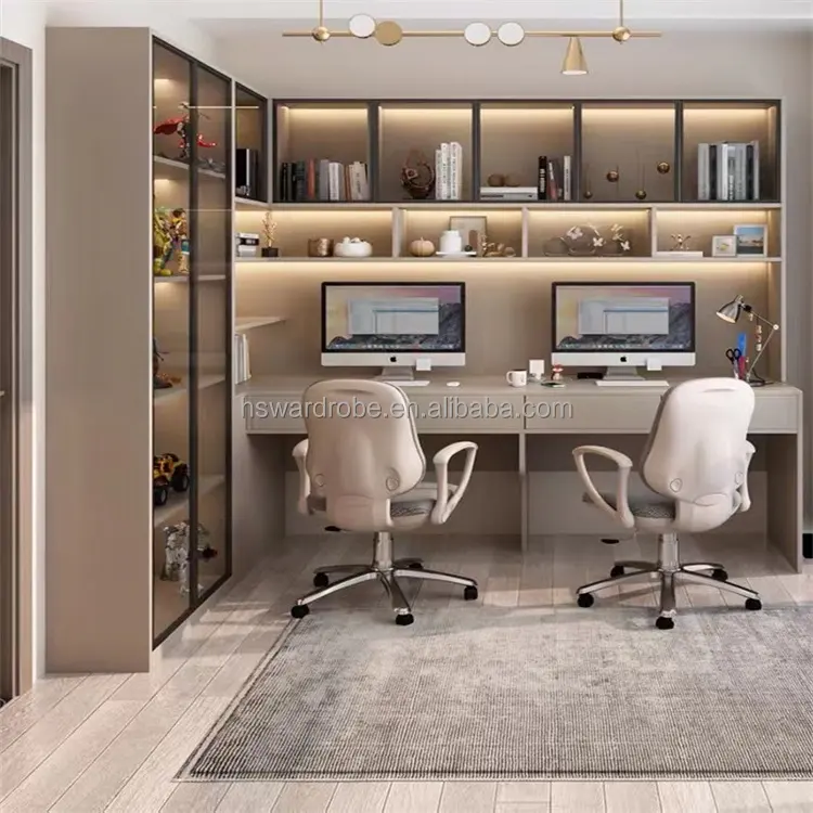 Personalizado fazer casa escritório moderno trabalho em madeira mesa de computador ou mesa com gaveta e porta