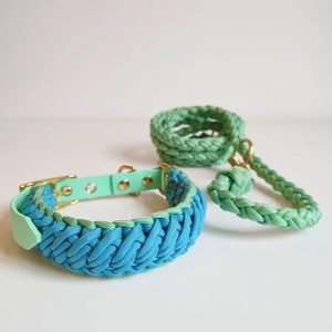 Collar personalizado de lujo con diseño personalizado, cadena LED para perros, arnés resistente para mascotas, paracord, macramé, Collar para perros, chaleco, conjunto de arnés - Product Image 1