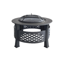 Table à thé ronde en fer robuste pour jardin et extérieur, barbecue, grand foyer, brûleur à bois portable