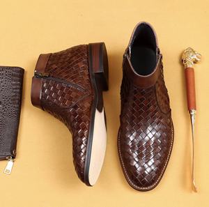 Chaussures en cuir pour hommes sur mesure de haute qualité, légères, respirantes, douces et confortables, idéales pour la marche en plein air, élégantes. - Product Image 5