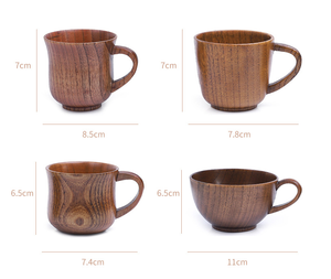 Tazza da tè in legno di giuggiola manico in legno massello tazza da tè Sake set da soggiorno <span class=keywords><strong>per</strong></span> uso domestico in legno massello con manico tazza da tè Sake - Product Image 6