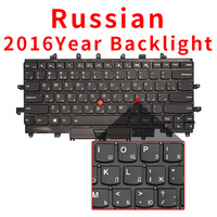 Teclado US/RU para Lenovo ThinkPad X1 Carbon Gen2/3/4/5/6/7/8/9/10/11/12/13 3rd 4/5/6/7/8/9/10/11/12/13th con retroiluminación