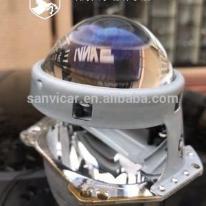 Sanvi Blue Film Coating 3 Inch Hella5 Xenon Lens for HID Bulb Bi Xenon <b>Projector</b> Lens Headlight Replacement Conversion Kit - Product Image 4