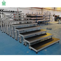 Bester Preis 2 M Höhe Tragbares Aluminium Treppenhaus Stage Event Podium Geeignet für Indoor Stage Event Show