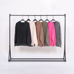 Sudadera con capucha extragrande de 350GSM, 80% algodón, con efecto desgastado, hombros caídos, lavado vintage y tejido de rizo. - Product Image 3
