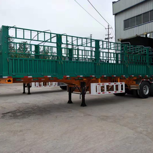Cina prezzo di fabbrica cina 3 assi parete laterale alla rinfusa trasporto merci goccia lato Cimc recinzione muro laterale Semi camion rimorchio - Product Image 1