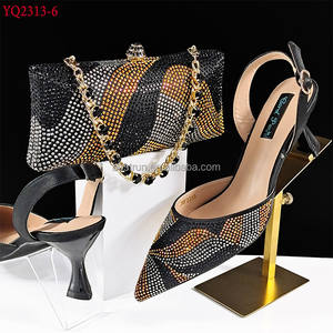 YQ2313 nuovo colore <span class=keywords><strong>argento</strong></span> moda <span class=keywords><strong>scarpe</strong></span> italiane <span class=keywords><strong>con</strong></span> abbinamento pochette calda africano grande matrimonio <span class=keywords><strong>con</strong></span> <span class=keywords><strong>tacco</strong></span> alto e borsa Set festa - Product Image 2