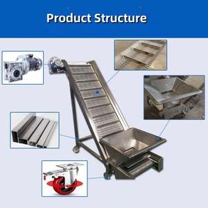 Elevador de Placas de Cadena de Acero Inoxidable, Transportador de Material de Alta Capacidad, Transportador de Virutas, Elevador de Material con Deflector - Product Image 2