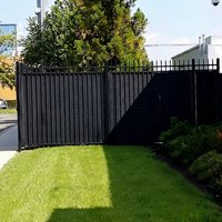 Valla de Privacidad de Aluminio Negro de 6 Pies, Ecológica, Resistente a la Oxidación, con Recubrimiento en Polvo, para Jardín y Exteriores
