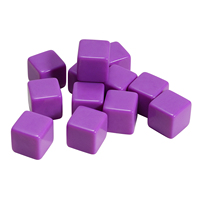 Dés en résine acrylique vierges personnalisés OEM, blocs cubes unis de couleur unie, gravure et impression de logo personnalisés sur 6 faces