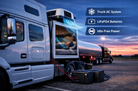 Batterie LiFePO4 LiTime 12V 280Ah avec Bluetooth pour systèmes de climatisation de camions et alimentation des climatiseurs de stationnement