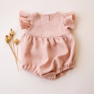 Elegante tutina estiva con maniche <span class=keywords><strong>a</strong></span> volant per bambina, abbigliamento casual per neonati da <span class=keywords><strong>3</strong></span> <span class=keywords><strong>a</strong></span> 24 <span class=keywords><strong>mesi</strong></span> - Product Image 3
