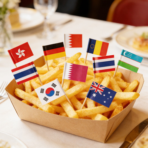 Banderitas Personalizadas Americanas para Palillos de Dientes, Etiquetas en Blanco a Cuadros Mexicanas Imprimibles para Comida, Hamburguesas, Cupcakes, Golf, Mini <span class=keywords><strong>Pirata</strong></span> - Product Image 1