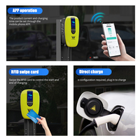 Chargeur mural AC de type 2 pour véhicules électriques, monophasé, 7 kW, 11 kW, 22 kW, borne de recharge rapide EVSE, affichage LCD, borne de recharge pour véhicules électriques