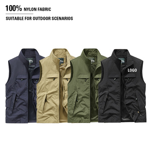 Work Vest <b>Multi</b> <b>Pocket</b> Fisherman Work Vest Custom LOGO for Men Men's <b>Gilet</b> Softshell Da Lavoro Petroleum - Product Image 3
