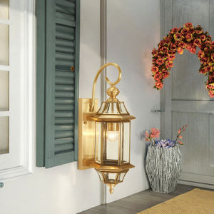 LED Rustic Brass & Glass Wall Lamp Warm White Indoor Outdoor Living Room Decor Night Lights for Home Bedroom Aisle Staircase - Product Image 3