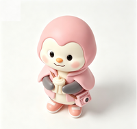 Figurine d'art personnalisée Pingouin en PVC et ABS, Statue de personnage de dessin animé, Fabrication OEM en Chine, Figurine personnalisée pour la vente en gros de produits de marque