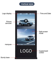 Écran publicitaire commercial étanche en promotion, panneau d'affichage numérique autonome extérieur LCD LED 4K sur pied
