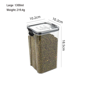 Bán Buôn Trong Suốt Pet Rõ Ràng Nhựa Jar Set 4-Loại Nhà Bếp Phòng Ăn Lưu Trữ Container Đóng Hộp Thực Phẩm Lưu Trữ Phụ Kiện Cho - Product Image 4