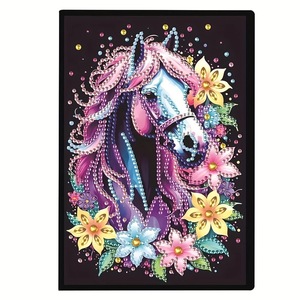 Tự Làm Phim Hoạt Hình 5D Hình Pha Lê Sơn Kim Cương Nghệ Thuật <span class=keywords><strong>A5</strong></span> Máy Tính Xách Tay 50 Trang Notepad Sketchbook Tùy Chỉnh Bán Buôn - Product Image 1