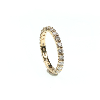 Chef-d'œuvre opulento : Bague éternité cercle complet en or 10K 14K 18K avec diamant de laboratoire, bijoux de mariage personnalisés sur mesure