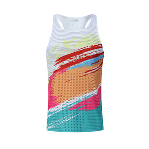 เสื้อกีฬาสำหรับวิ่งมาราธอน แห้งเร็ว ระบายอากาศได้ดี เหมาะสำหรับการฝึกซ้อมวิ่ง  รับผลิตตามแบบ ชุดทีมกรีฑากลางแจ้ง - Product Image 4