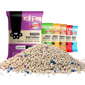 Eco Clean Cat Litter Bentonite Sale OEM / ODM Lavender Scent Dust-Free Strong Clumping Sand Cats