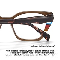 FP2236 Montures de lunettes en acétate à monture épaisse et cerclée, style Instagram, polyvalentes, tendance, œil-de-chat, transfrontalières Europe-Amérique
