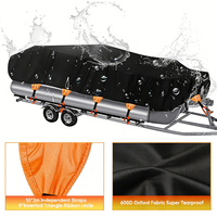 Housse de bateau universelle Bestway résistante aux intempéries, imperméable, résistante aux UV et aux rayures, 600D, pour bateau ponton de 21 à 24 pieds