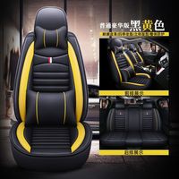 Hongseen 2025 Nouvelle Housse de Siège de Voiture Universelle en Cuir Complet de Luxe, Accessoires de Voiture Toutes Saisons