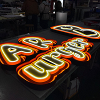 Personnalisation de néons à double couche, lettres lumineuses, logos publicitaires, enseignes murales pour bars et restaurants