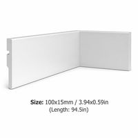 Plinthe PS au design minimaliste, résistante à l'humidité, durable, écologique, anti-insectes, installation facile, pour hôtels, hôpitaux, villas