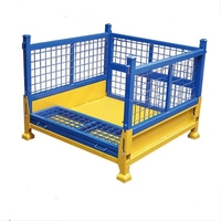 Cage de stockage en acier robuste et épaissi pour entrepôt, conteneur métallique adapté aux entrepôts industriels et au transport logistique
