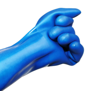 Guantes de PVC de Doble Inmersión resistentes a productos químicos Guantes de seguridad industrial de brazo largo para trabajos pesados, laboratorio y uso automotriz - Product Image 2