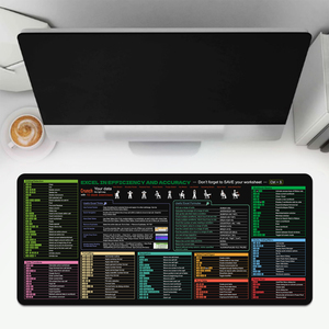 Alfombrilla de Ratón con Atajos de Teclado de Excel en Verde - Alfombrilla de Ratón para Juegos XL Extragrande con Guía de Atajos |   Alfombrilla para Teclado de Oficina para Hojas de Cálculo |   Antideslizante - Product Image 4
