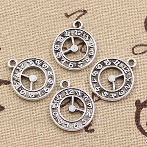 Encantos reloj de muerte 22x18mm colgantes de Color plata tibetana joyería antigua fabricación DIY artesanía hecha a mano - Product Image 3