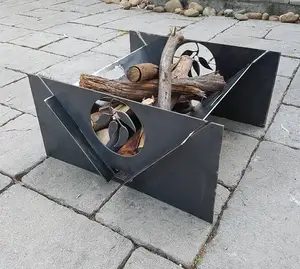 Outdoor Fireplace Steel Garden Treasures <strong>Fire</strong> <strong>Pit</strong> / Steel Round <strong>Large</strong> Patio <strong>Fire</strong> <strong>Pit</strong> / Outdoor Steel Firepits - Product Image 1