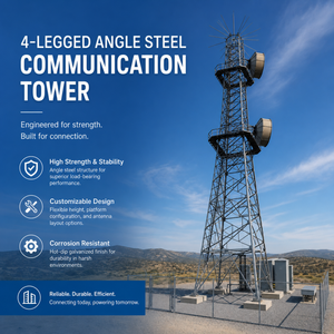 Torre a traliccio in acciaio ad angolo a 4 gambe ad alta resistenza, prezzo di fabbrica, per supporto antenna di telecomunicazioni e copertura rete ISP - Product Image 2