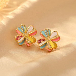 Pendientes de Plata de Ley 925 de Estilo Antiguo con Circonita en Forma de Flor, Diseño Geométrico Retro de Palacio, Joyería Vintage para Mujer, Nicho de Alta Gama - Product Image 4
