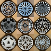 Jantes forgées personnalisées multi-rayons en aluminium 6061-T6 poli de 22 pouces, à décalage, avec capuchons flottants, pour Mercedes Classe S W221