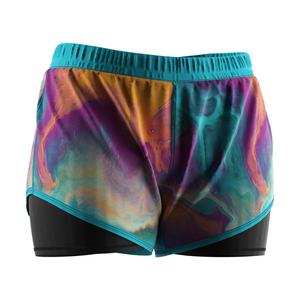 Shorts de plage 2 en 1 pour femmes, personnalisés, pour le surf, la plongée en apnée et les bermudas estivales - Product Image 3