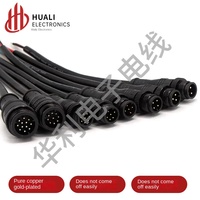 Connecteur Étanche M12 Mâle et Femelle pour Voiture, Connecteur Rapide d'Aviation pour Câble d'Alimentation, Boîtier Métallique 2, 3, 4 ou 5 Cœurs