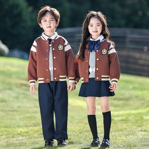 Trường tiểu học học sinh sinh viên đồng phục bóng chày áo khoác và Phong Cách Anh Mini váy tùy chỉnh thực hiện theo mẫu - Product Image 2