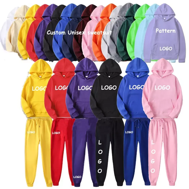 Wholesales Plus Size Sweatpants and Hoodie Set Blank Men Sportswear Tracksuit Men 2 Piece Set Hoodie Sets