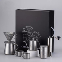 Ensemble de vaisselle en acier inoxydable de luxe personnalisé avec logo commercial, style vintage, 4, 5, 7, 9 pièces, cafetière, théière, vin