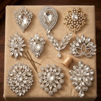 Boutons en cristal en vrac, boutons en strass à coudre, boutons métalliques avec cristaux pour pulls et manteaux en fourrure