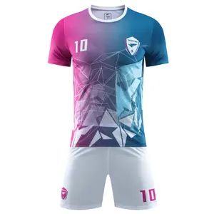 Sublimation de colorant Impression personnalisée Le football porte des uniformes Ensemble de vêtements de sport Entraînement d'équipe Vêtements de football Maillots de football